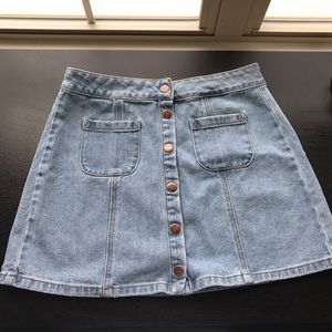 Brandy Melville High-Waisted Denim Skirt